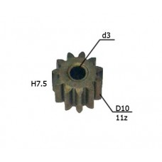 Шестерни ответные двигателя шуруповерта (d-3; d-10; h-8; 11зубов