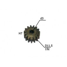 Шестерни ответные двигателя шуруповерта (d-3; d-11,5; h-7; 15зубов